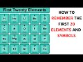 How to remember the first 20 Elements and symbols with a song