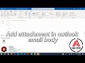 How to Add Attachment in Outlook Email Body
