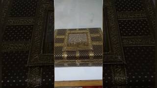 #best Jewellery Box Oxidised Meenakari Work,Antique Wooden Red Velvet Box Golden.Brown Work antique