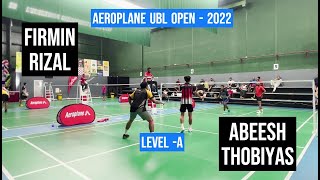 FirminLido Rizal VS Abeesh Thobiyas || Dubai || MDA Badminton Tournament