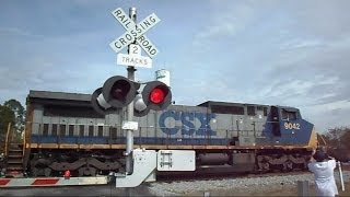 Two CSX Trains Back To Back Railfest Folkston Georgia 2014