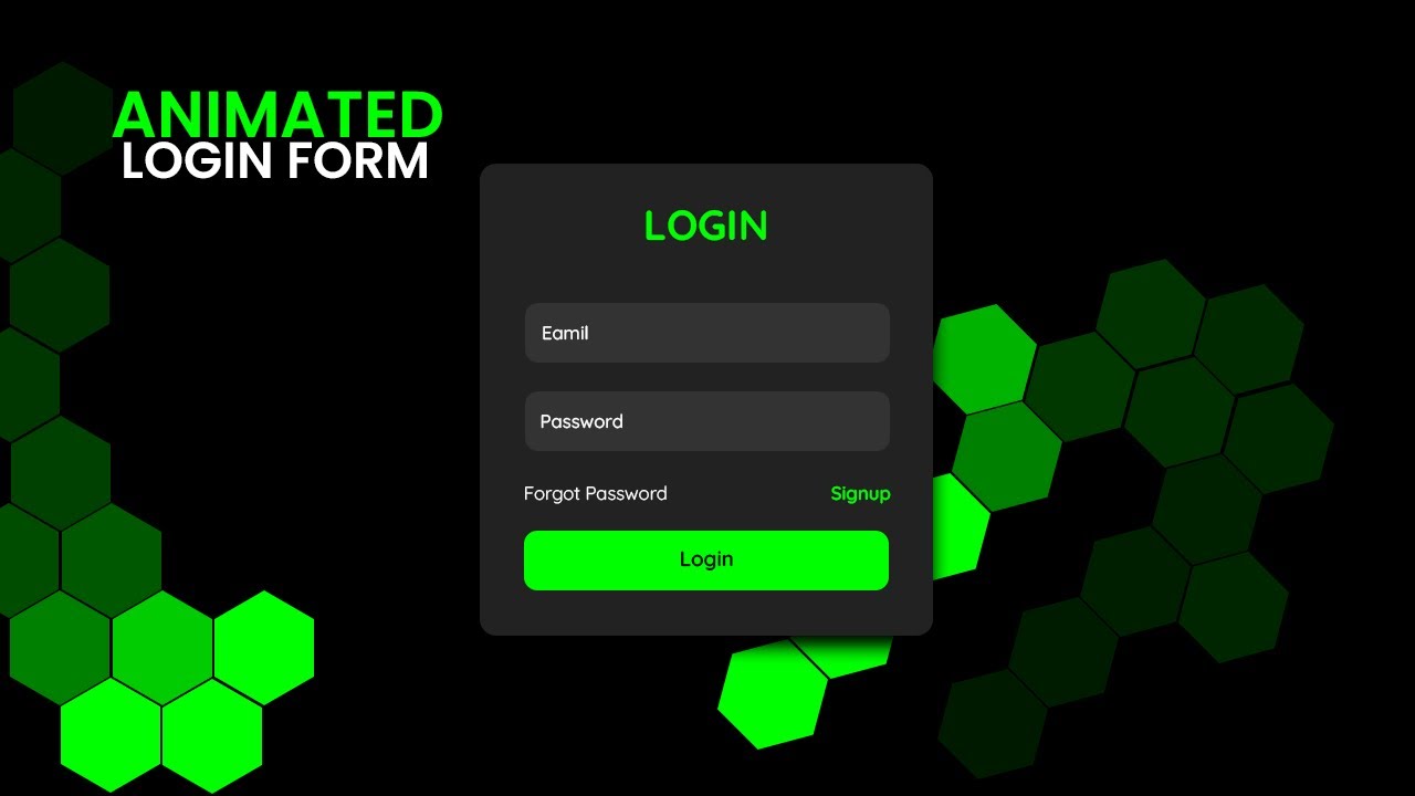 Responsive Animated Login Form Using Html Css Only