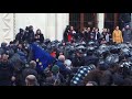 georgia riot police use water cannons to disperse protesters afp