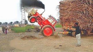 Tractor Trolley Stunt | Tractor Pulling Fail On Ramp With Help 510.1 Tractor || tractor ki video