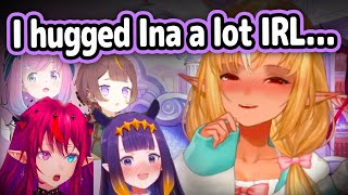 Flare Brags About Hugging Ina IRL In Front Of IRyS, Anya and Luna【Hololive】