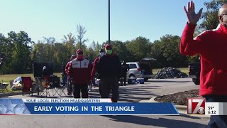 Many seen out voting early at polling places in Triangle on Saturday