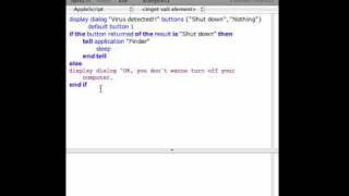 Make a fake virus in AppleScript editor