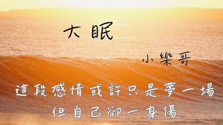 小樂哥 - 大眠(原唱:王心凌) (動態歌詞)  【都快忘了怎樣戀一個愛 我被虛度了的青春也許還能活過來】