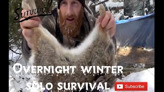 Overnight winter solo survival