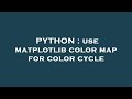 PYTHON : use matplotlib color map for color cycle