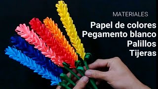 ☑️☑️ COMO HACER FLORES CON PAPEL DE COLOR 2020🌼🌻💐�