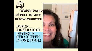 How to Salon Style Wet to Dry in Minutes w Dyson AirStraight - Great Hair Ready!