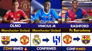 🚨ALL CONFIRMED JANUARY WINTER TRANSFER AND RUMOURS 2025, 🔥VINICIUS jR,  RASHFORD, OLMO TO MANCHESTER