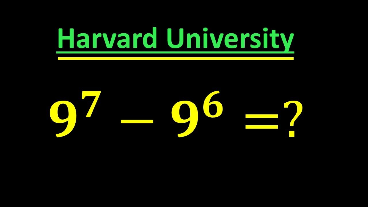 Solving A Harvard University Entrance Exam Youtube