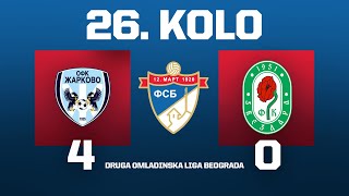 OFK ŽARKOVO - ZVEZDARA Druga Omladinska Liga Beograda 26. Kolo