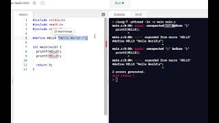 C Programming Skills Using Replit: Preprocessor Intro