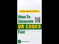 Generate QR codes fast in Google Sheets