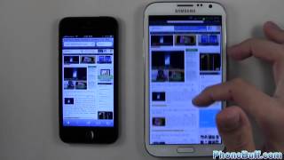 Galaxy Note 2 vs iPhone 5   Boot Up, App Speed, and Browser Test
