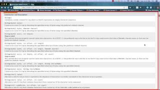 Using the JAVA API Online Documentation