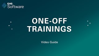 One Off Trainings | Novara EHS Software