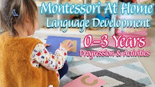 MONTESSORI LANGUAGE DEVELOPMENT 0-3 YEARS! Montessori At Home Language Activities & Progression