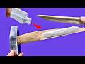 How to Repair a Hammer Handle with Homemade Glue! DIY Foam Glue Ideas at Home