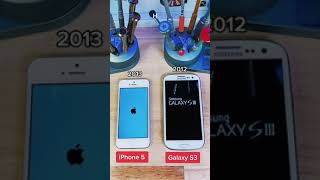 Samsung S3 vs iPhone 5 which one turn on first?                #poweron #phones