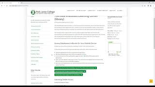 How to access PJC Library Off Campus Databases