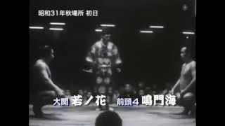 Wakanohana vs. Narutoumi : Aki 1956 (若ノ花 対 鳴門海)