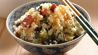 【楊桃美食網】臘肉青江菜飯