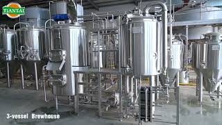 Tiantai Factory Real Shooting--300L 2BBL Combined 3 Vessel Brewhouse Small Brewery Equipment