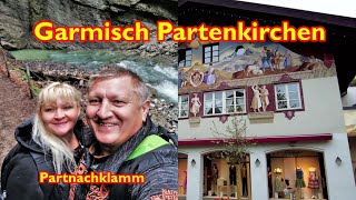 Гармиш-Партенкирхен, Немецкая Жизнь. Partnachklamm Wanderung. Garmisch-Partenkirchen Germany.