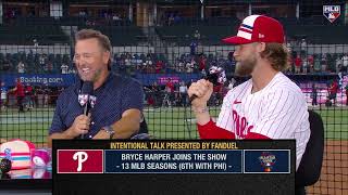 Bryce Harper joins Intentional Talk in Arlington!