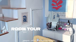 ✨ROOM TOUR✨ | 6평 서울 복층 오피스텔 | 블루 \u0026 화이트 톤 인테리어 | 귀여운 고양이 | 채광맛집 | 랜선집들이🏠❣️