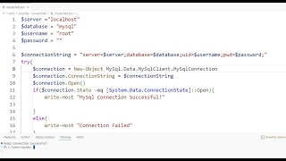 Connecting to MySQL with PowerShell