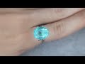 paraiba tourmaline oval 8.04ct g031 rare gemstone vivid neon blue investment gem collector stone