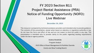 Section 811 PRA NOFO Webinar