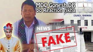 Fake news swnamjakma no rwgui press meet o reaction rikha MDC Gonesh Debbarma