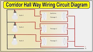 Corridor Hall way wiring circuit diagram | House wiring