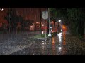 Heavy rain and insomnia improvement for rainy night sleep, perfect rain sound ASMR white noise