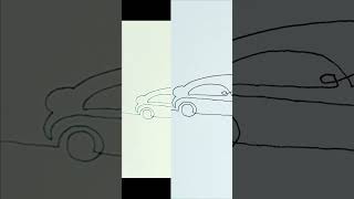 Draw a car picture without breaking a line. #shorts