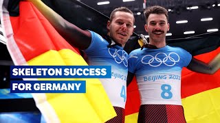 German dominance at Beijing 2022! | Skeleton - Men's highlights