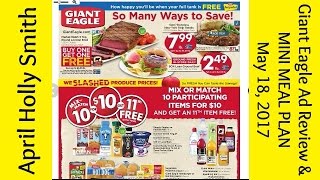 Giant Eagle Ad Review AND MINI MEAL PLAN| May 18-24, 2017| Giant Eagle| APRIL HOLLY SMITH