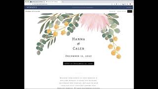 What Your Guests Will See When They Visit Your Wedding Website