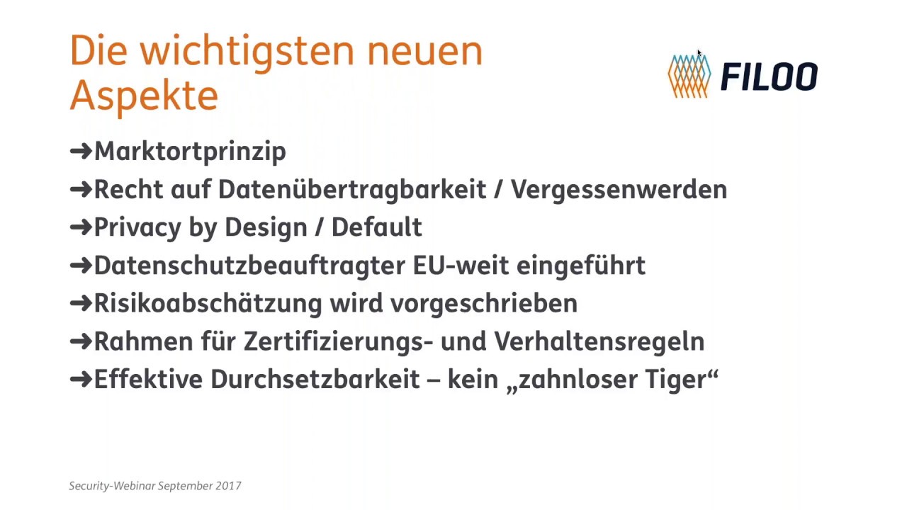 Anforderungen Der EU DSGVO - YouTube