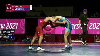 1/4 FS - 57 kg: G. DAVIDOVI (ITA) v. N. MONGUSH (RUS)