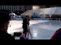 Sierra and Andre - Newlywed Wife Performs Skating Routine For Husband In NYC Bryant Park 2-14-2013