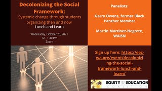 Decolonizing the Social Framework Lunch and Learn