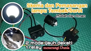 Tutorial Pemasangan Lampu Tembak/Sorot Lengkap