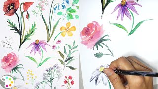 How to Paint Flowers with Acrylics | Beginner Painting Tutorials